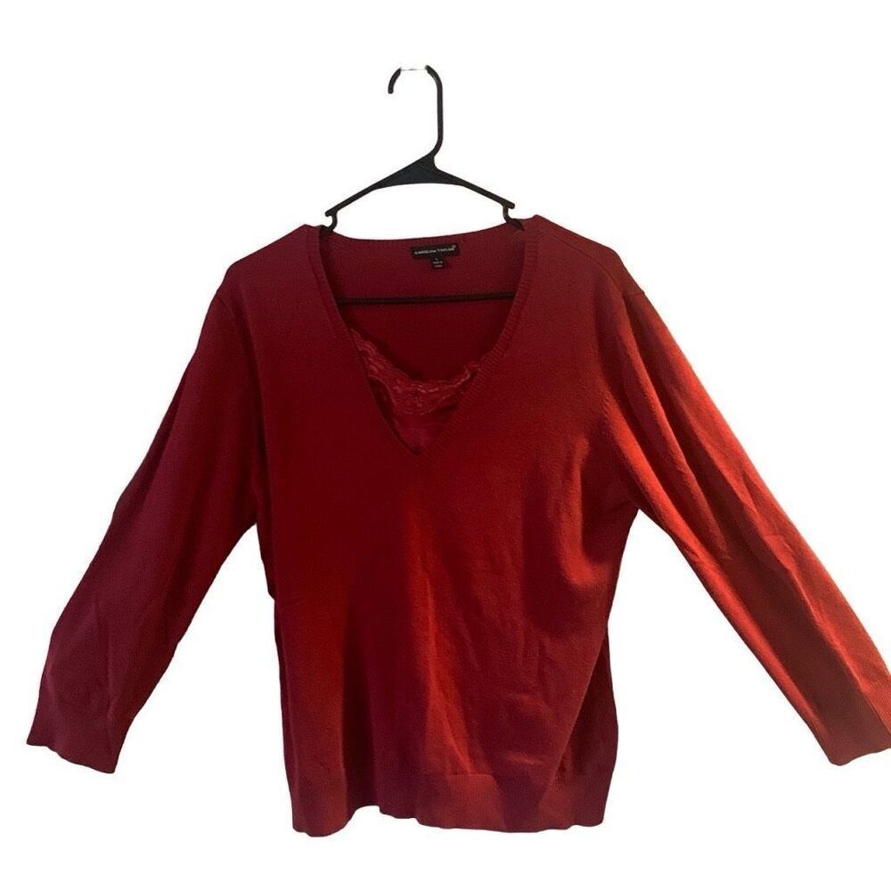 Pre Owned Women’s Carolyn Taylor Blouse Top Sz L Classic Comfort Style